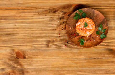 Trout and apple tartare
