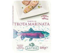 Load image into Gallery viewer, trota marinata trentino, filetti trota, filetti trota trentino, filetti di trota, trota del trentino, filetti trota igp del Trentino