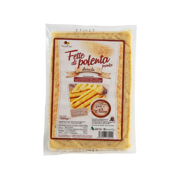 Fertige Polenta aus gelbem Mehl