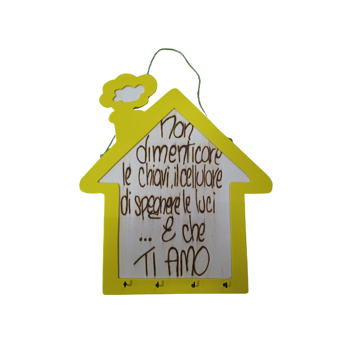 PORTACHIAVI DA MURO TI AMO IN COMPENSATO