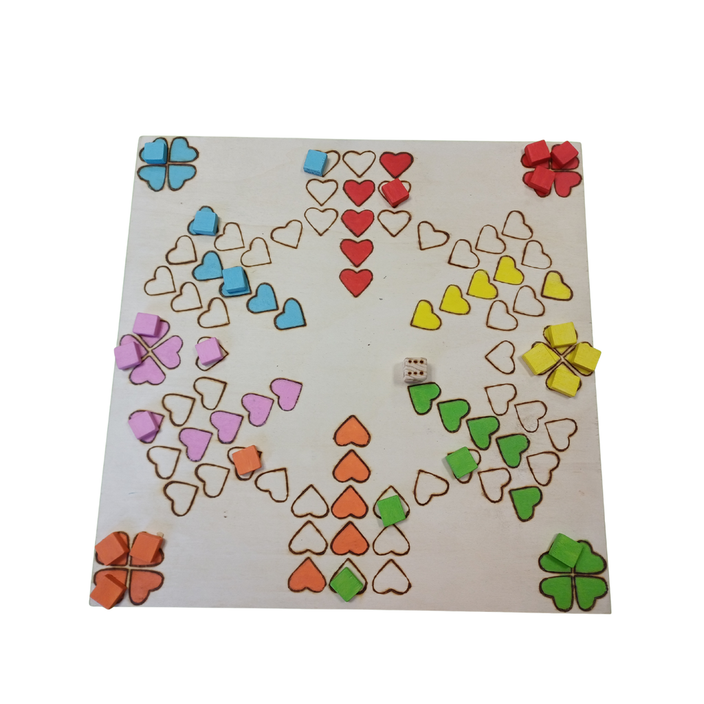 GIOCO DI SOCIETA' "SUPER NON T'ARRABBIARE" CON DADO, PEDINE E ISTRUZIONI 6 GIOCATORI DA UN LATO E 4 GIOCATORI SULL'ALTRO LATO