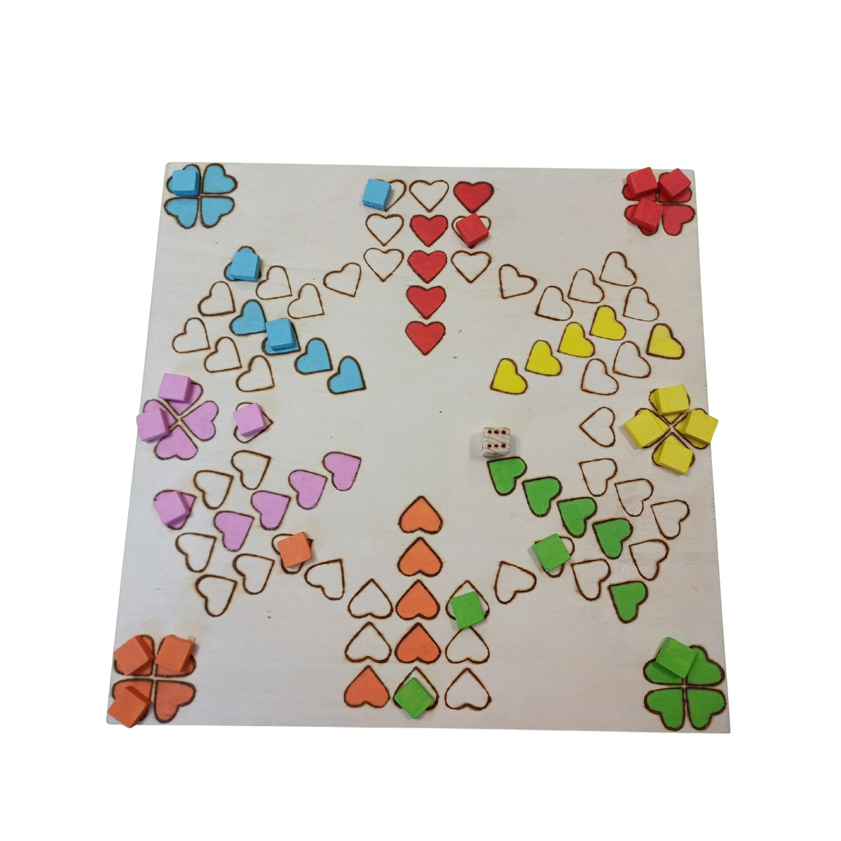 GIOCO DI SOCIETA' "SUPER NON T'ARRABBIARE" CON DADO, PEDINE E ISTRUZIONI 6 GIOCATORI DA UN LATO E 4 GIOCATORI SULL'ALTRO LATO