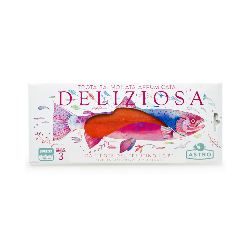 Trota salmonata affumicata deliziosa