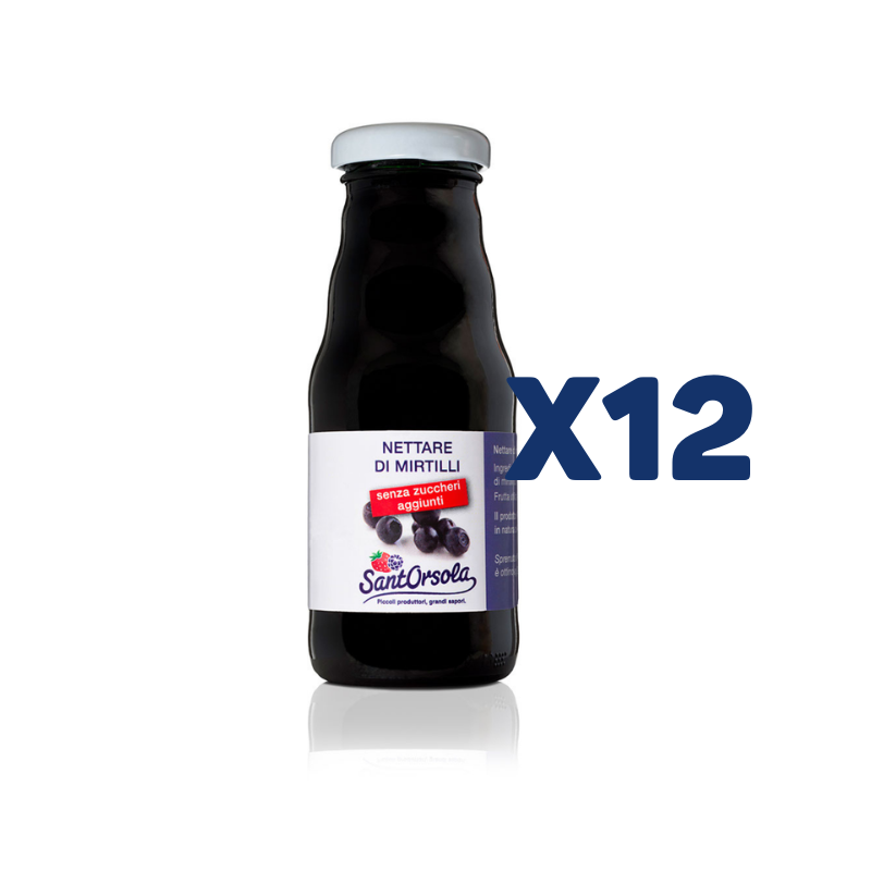 Succoso mirtillo di bosco s/zucchero 200ml - Confezione Intera - Cartone da 12pz da 200ml